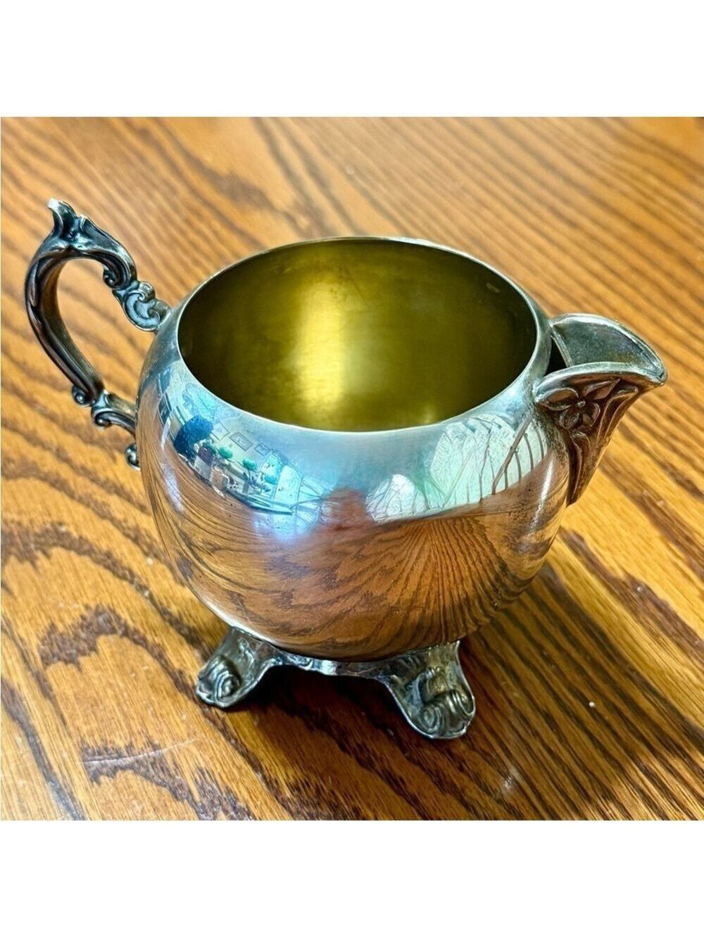 FB Rogers Silver Plated Creamer Ornate Handle Vintage